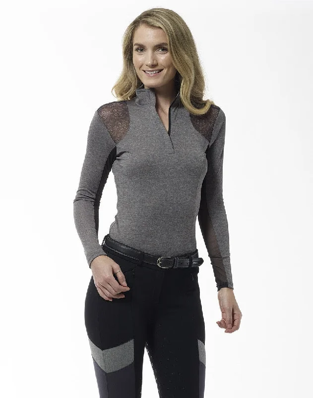 Arista Equestrian Quarter Zip Long Sleeve Shirt - Women's (Sale) Reg. Price 149.95 Casual Plain Short Shirt