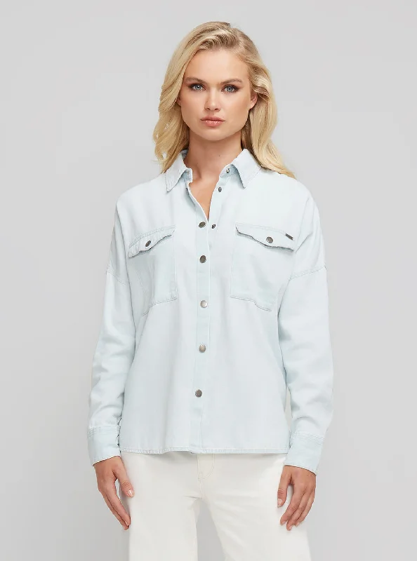 Blue Hope Nadya Shirt Fashionable Tied Short Sleeve