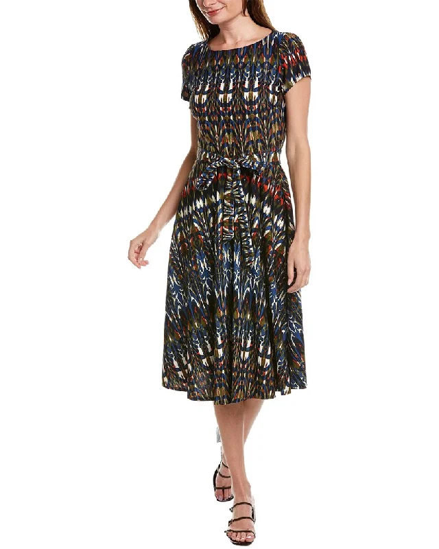 Julian Taylor Savannah Midi Dress Fashionable Sheer Sleeve Midi Dress