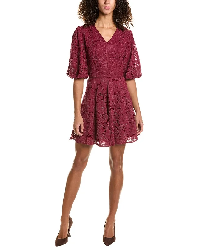 Rachel Parcell V-Neck Mini Dress Modern Satin Mini Dress