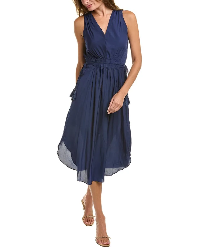 T Tahari Gathered Midi Dress Elegant Velvet Midi Dress