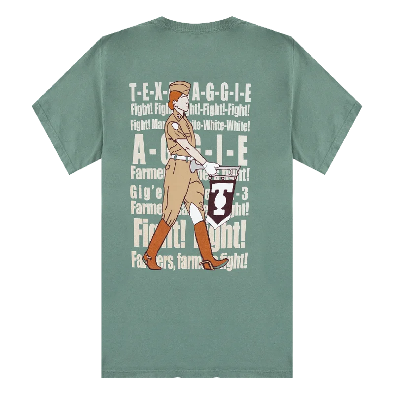 Texas A&M A-G-G-I-E Band T-Shirt Terry Blend Velvet Blend Canvas Blend