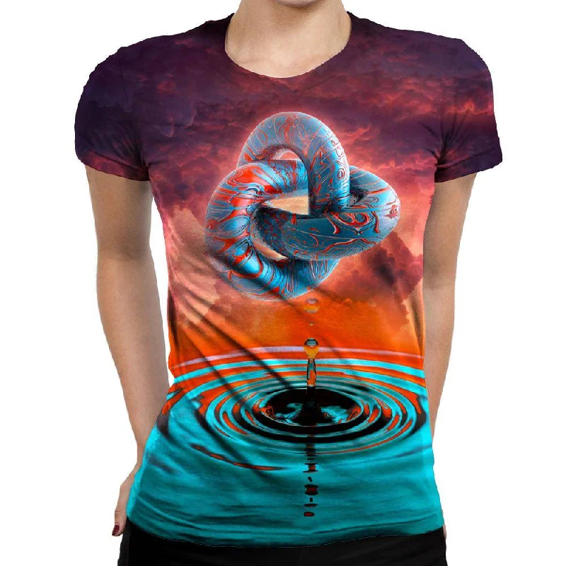 A Psychedelic Womens T-Shirt Casual Formal Business