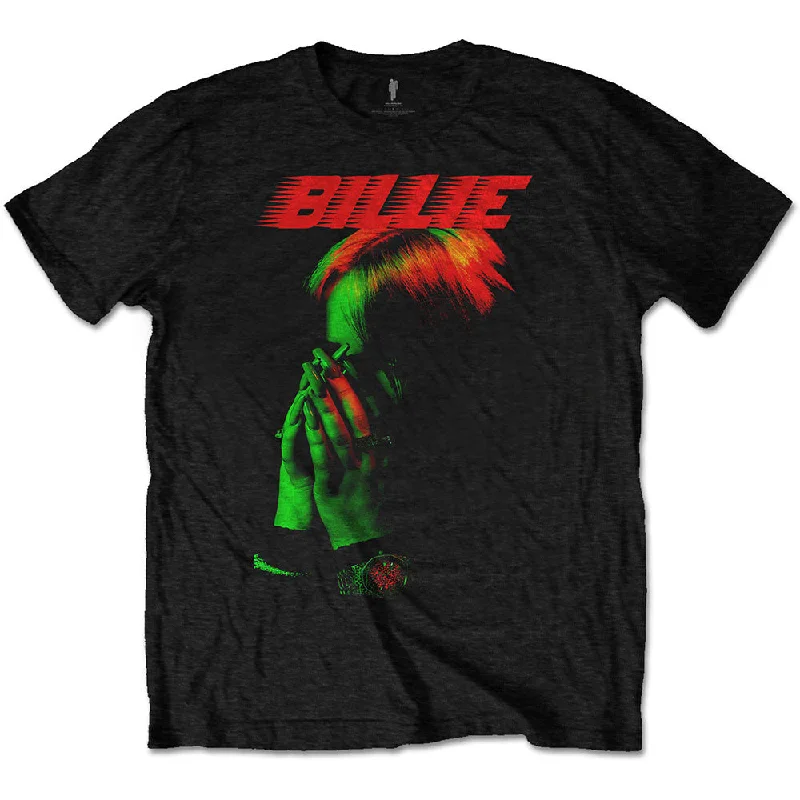 Billie Eilish | Official T-Shirt | Hands Face Embroidered Appliqued Beaded