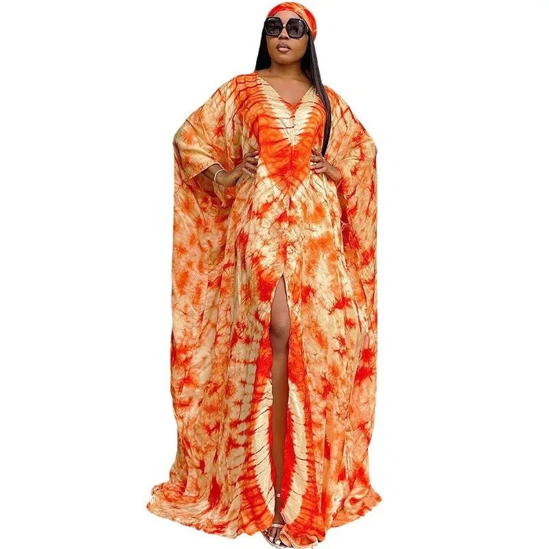 Chic Plus-Size African Dashiki Abaya Maxi Dress: Ankara Inspired Fashion for Spring and Autumn Elegant Maxi Dress with Lace