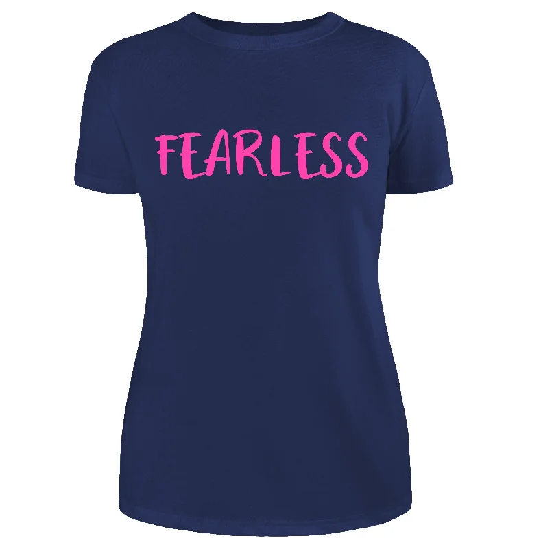 Fearless T-Shirt in Navy (Slim fit) Handmade Hand-knitted Hand-woven