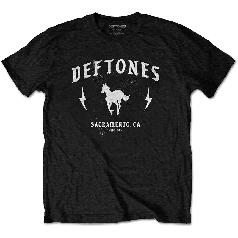 Deftones | Official Band T-Shirt | Electric Pony Collared T-Shirt Boat Neck A-Line