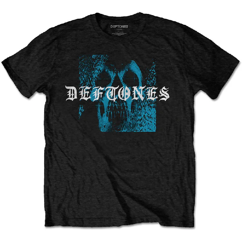 Deftones | Official Band T-Shirt | Static Skull (Back Print) Welt Pockets Slit Pockets