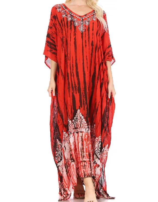 Sakkas Tacy Women's Boho Summer Maxi Dress for Casual or Lounge Wear Chic Sleeveless Maxi Dress