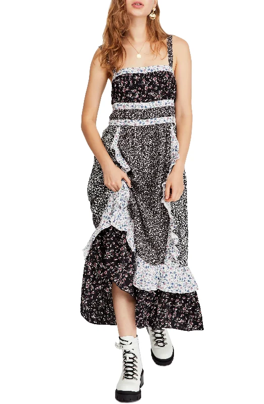 Free People Printed Yesica Maxi Dress Comfortable Maxi Dress with Belt