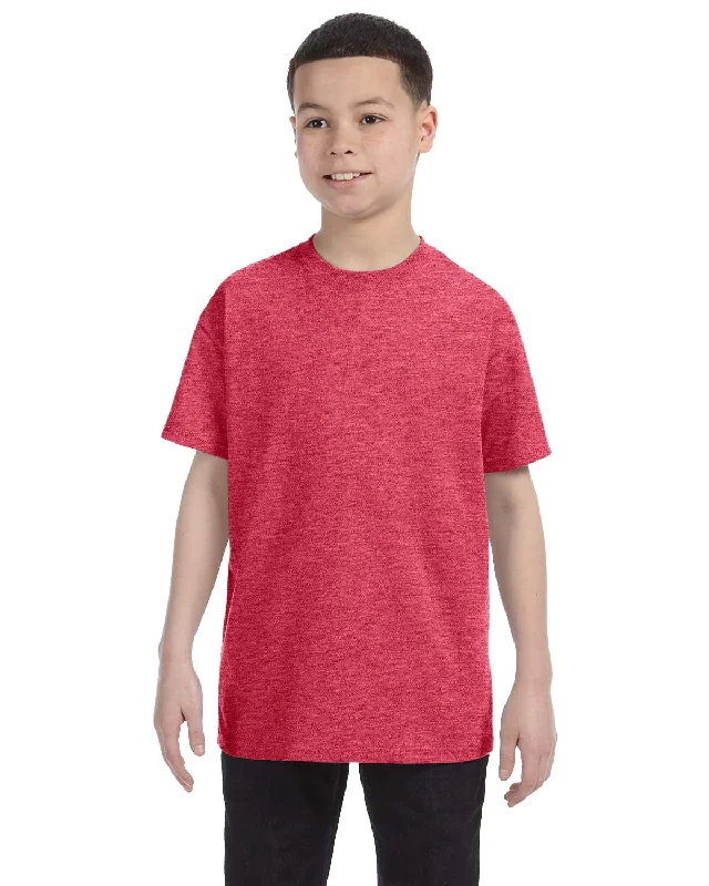 Gildan Youth Lightweight 100% Cotton T-Shirt | Heather Red Basic T-Shirt Crew Neck Short Sleeve Gildan Youth Lightweight 100% Cotton T-Shirt | Heather Red Basic T-Shirt Crew Neck Short Sleeve