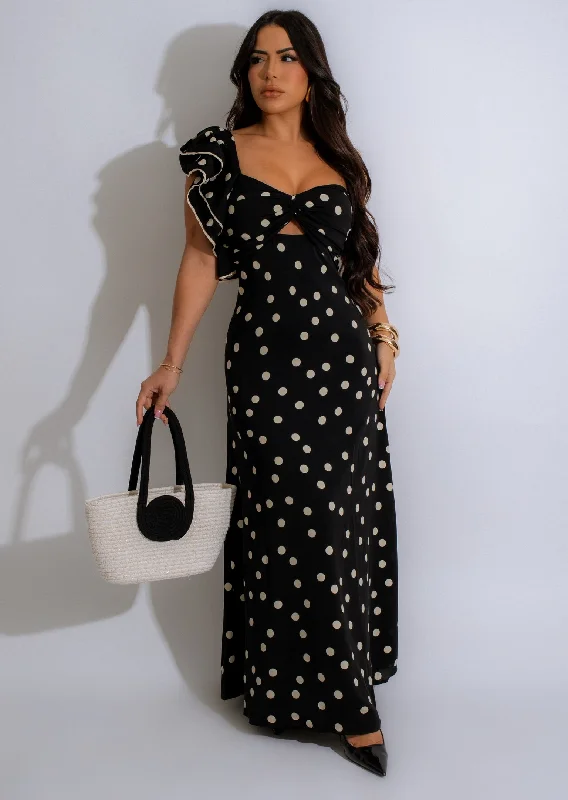 I Always Come Back Maxi Dress Black Fashionable Sheer Maxi Dress