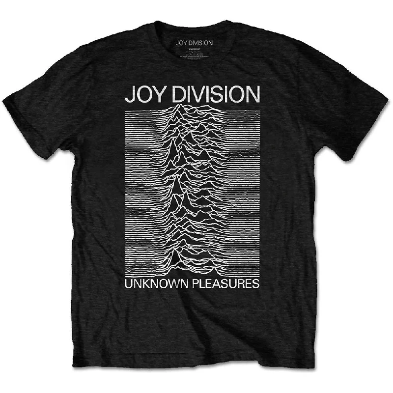 Joy Division | Official Band T-shirt | Unknown Pleasures On Boxy Fit Fitted Loose