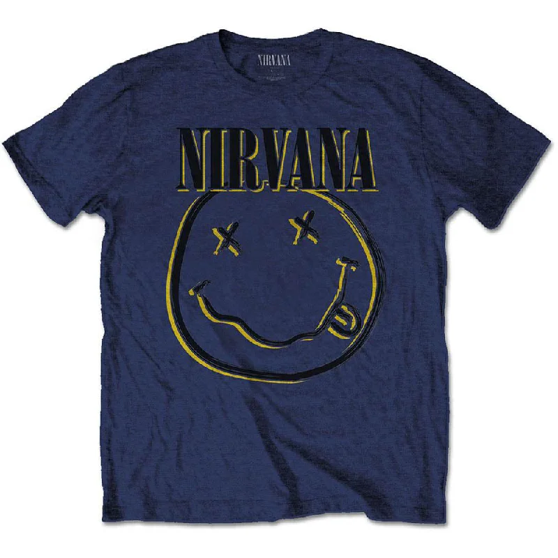 Nirvana Kids T-Shirt: Inverse Happy Face Seamless Knitted Crochet