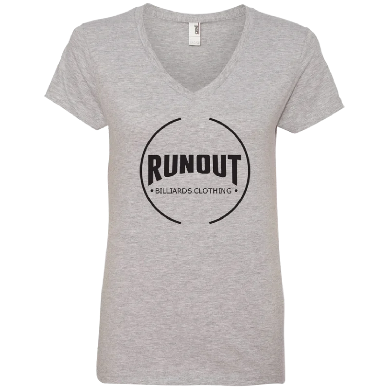 Runout Billiards Clothing - Anvil Ladies' V-Neck T-Shirt Fitted T-Shirt Seamless Stretchy