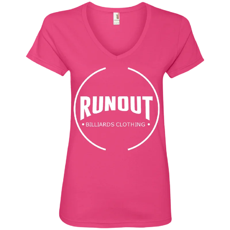 Runout Billiards Clothing - Anvil Ladies' V-Neck T-Shirt Lace Blend Ribbed Blend Corduroy Blend