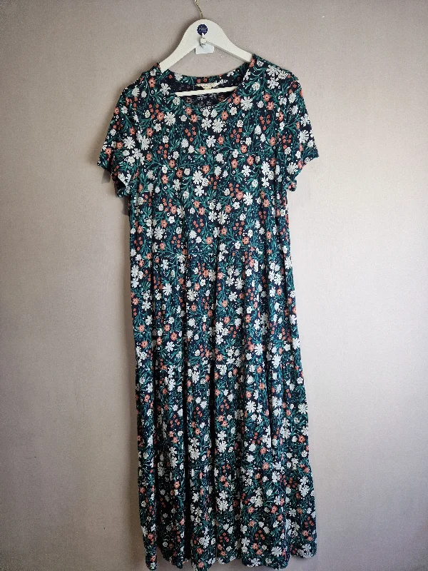 Seasalt Cornwall Organic Cotton Maxi dress - size 14 Classic V-Neck Maxi Dress