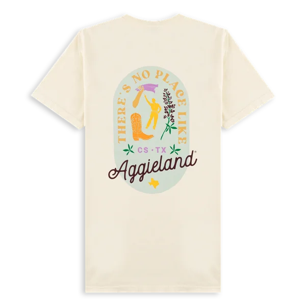 There's No Place like Aggieland T-Shirt Print Jacquard Patchwork