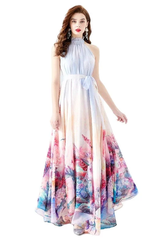 Floral Chiffon Maxi Dress *Online Only* Classic Strapless Maxi Dress