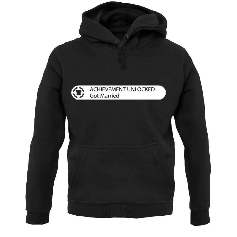 Achievement Unlocked - Got Married Unisex Hoodie Hoodie with Double Zipper Versatile Adjustable