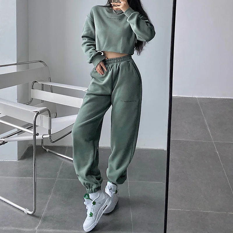 Green sweatpants