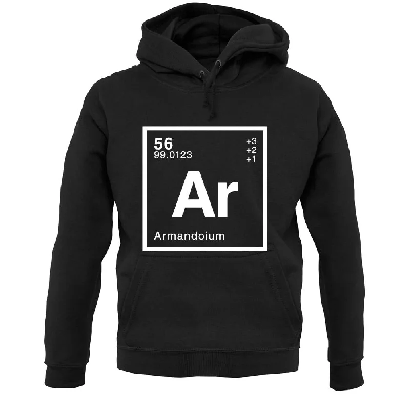 Armando - Periodic Element Unisex Hoodie Hoodie with Mock Neck Collared Structured