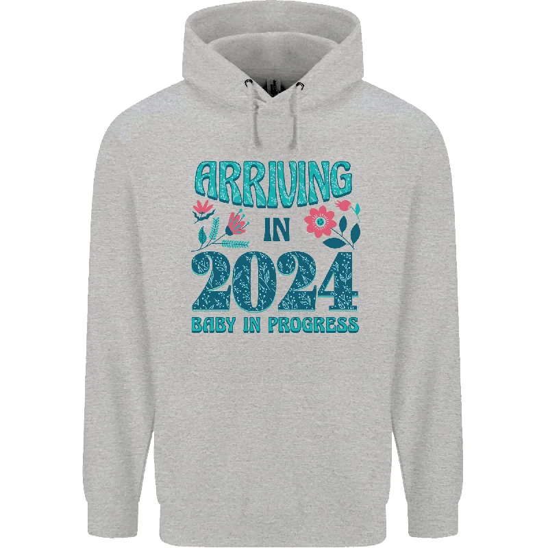 Arriving 2024 New Baby Pregnancy Pregnant Mens 80% Cotton Hoodie Hoodie with Side Slits Relaxed Casual