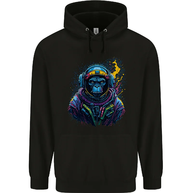 Astro Kong Spaceman Ape Astronaut Mens 80% Cotton Hoodie Hoodie with Pastel Soft Subtle