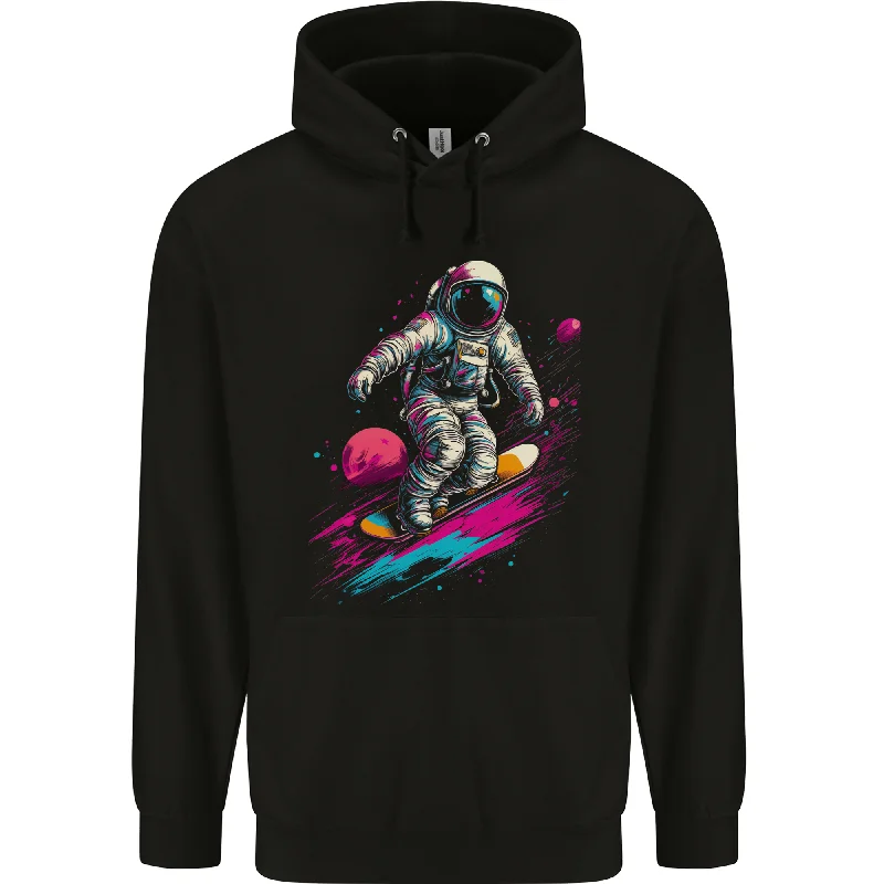 Astro Skater Astronaut Skateboarding Space Mens 80% Cotton Hoodie Hoodie Dress Longline Feminine