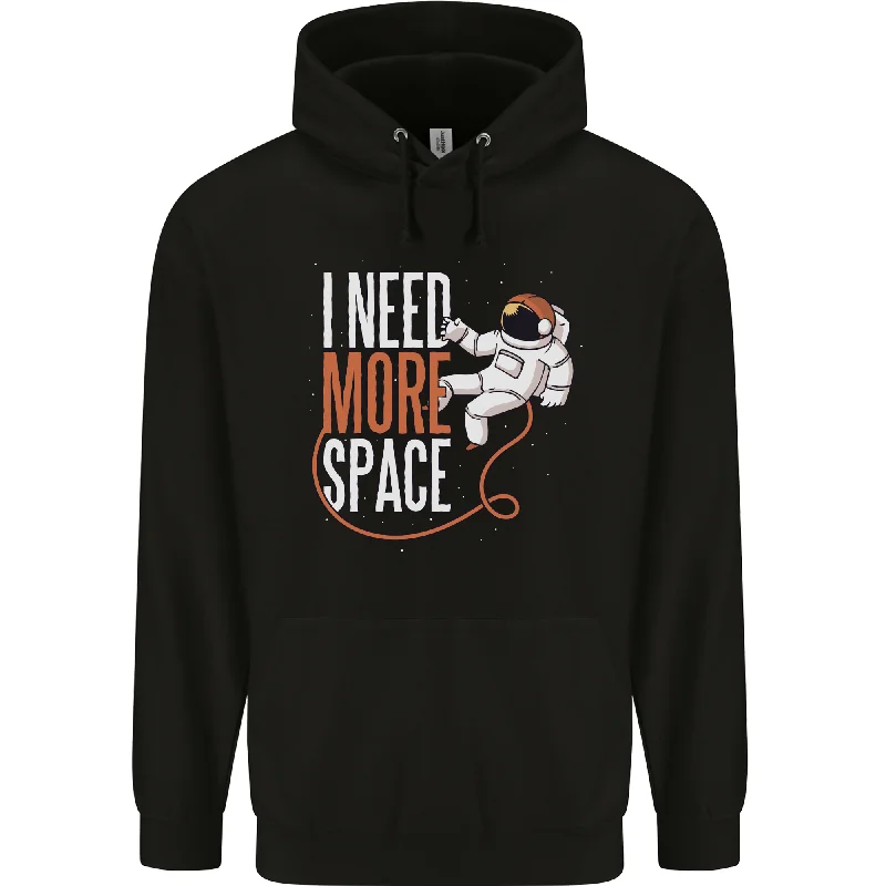 Astronaut I Need More Space Spaceman Mens 80% Cotton Hoodie Hoodie with Tie-Dye Psychedelic Retro