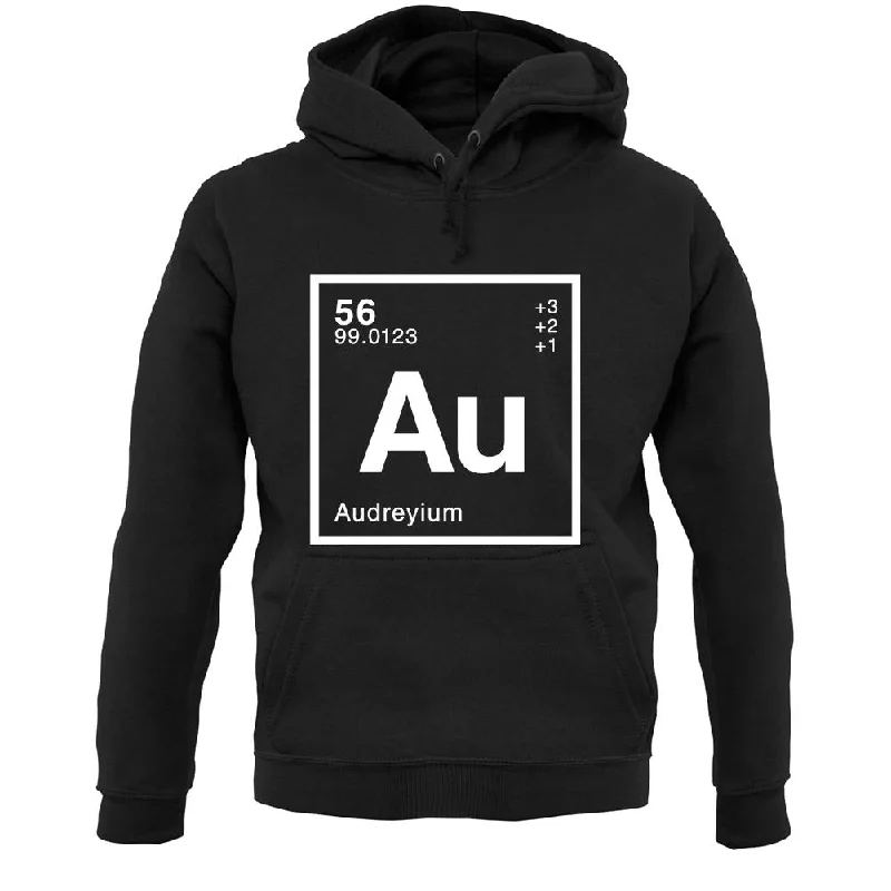 Audrey - Periodic Element Unisex Hoodie Hoodie with Distressed Vintage Worn