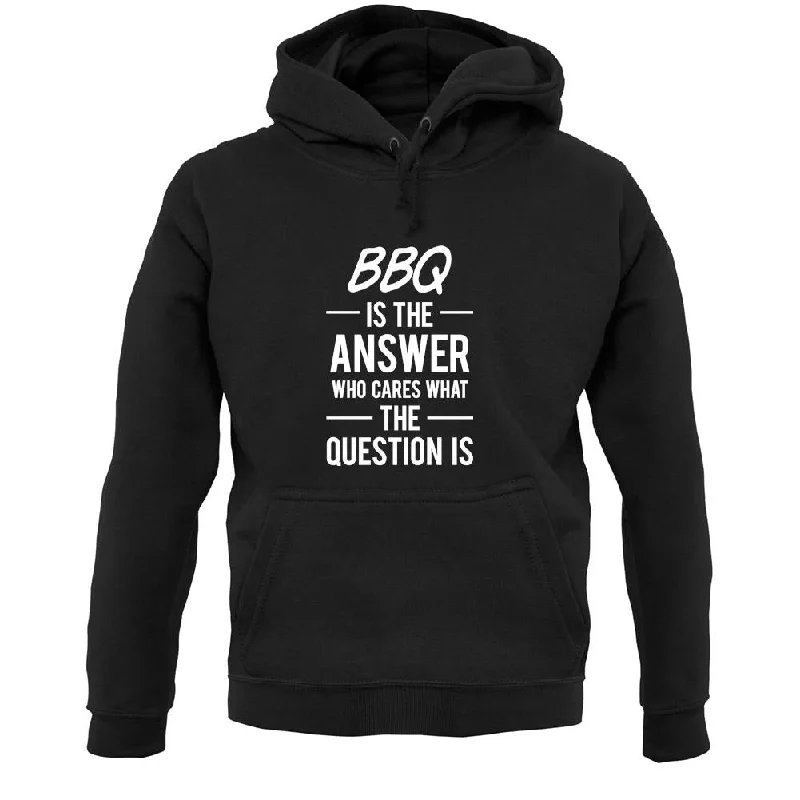 Bbq Is The Answer Unisex Hoodie Hoodie with Bell Sleeves Flared Feminine