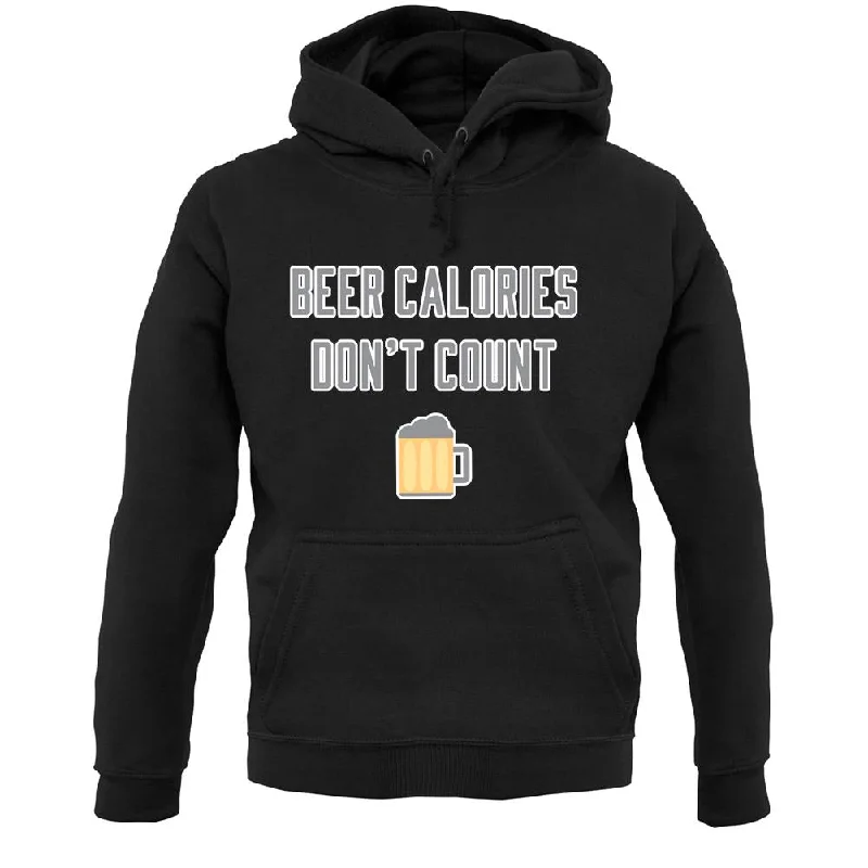 Beer Calories Donâ€™T Count Unisex Hoodie Hoodie with Slit Hem Functional Movement