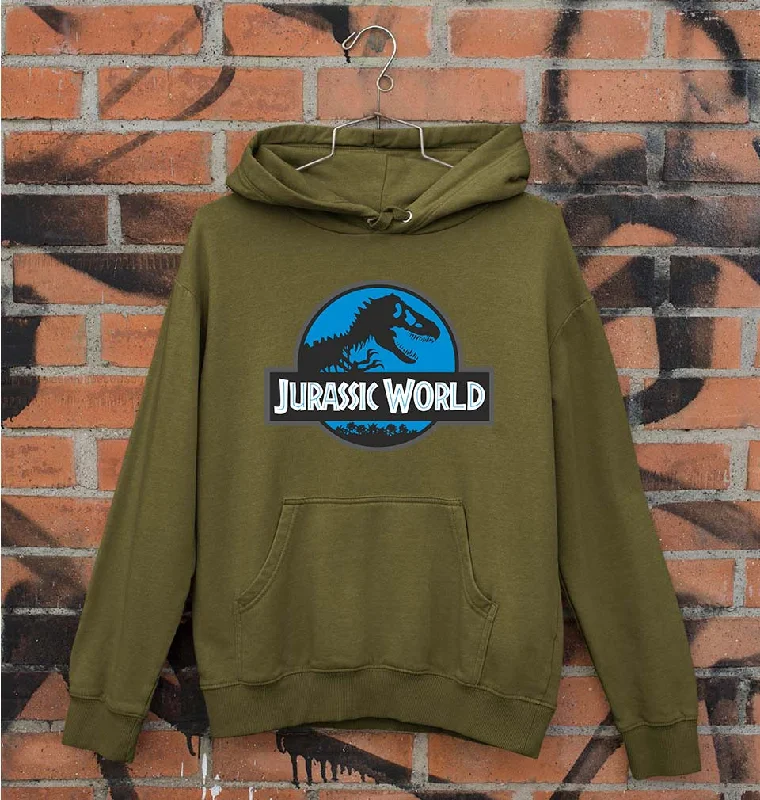 Jurassic World Unisex Hoodie for Men/Women Hoodie with Hem Raw Edge Edgy Unfinished