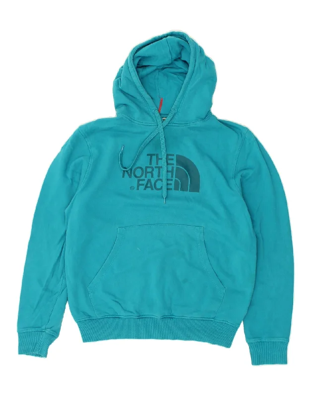 THE NORTH FACE Mens Graphic Hoodie Jumper Medium Blue Cotton Hoodie with Half-Zip Sporty Casual