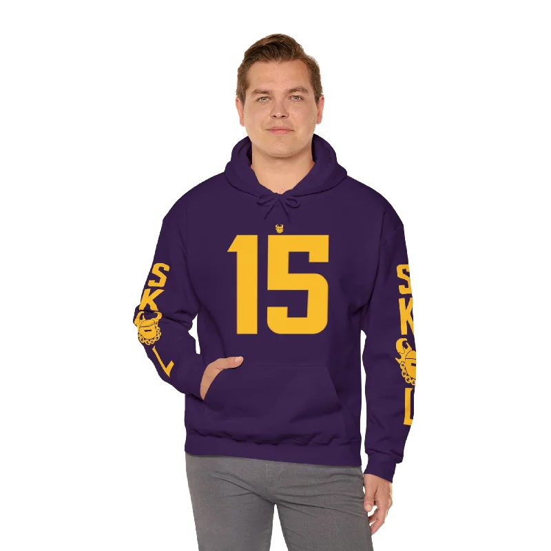 Unisex Heavy Blend™ Hooded Sweatshirt - Jersey #15 + Original (Sleeves) Hoodie with V-Neck Classic Versatile