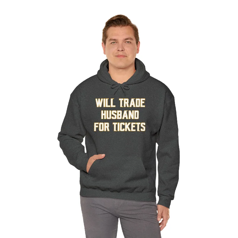 Unisex Heavy Blend™ Hoodie - Husband for Tickets Hoodie with Belted Waist Structured Tailored