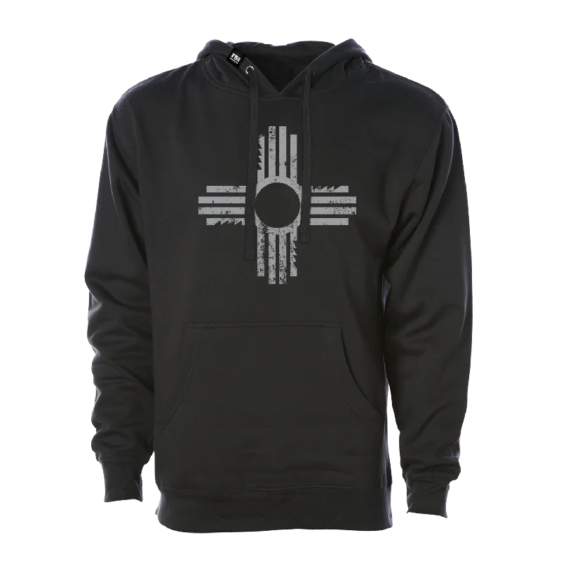 Zia New Mexico Hoodie Hoodie with Metallic Shiny Futuristic