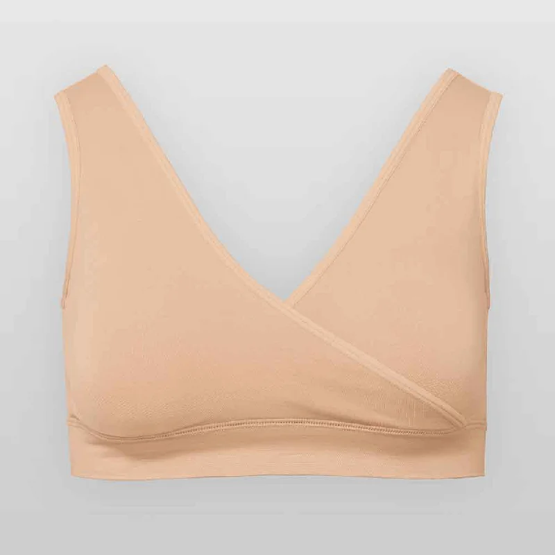 Nude Non-Wired Plunge One Bra Fashionable Push-Up Bra