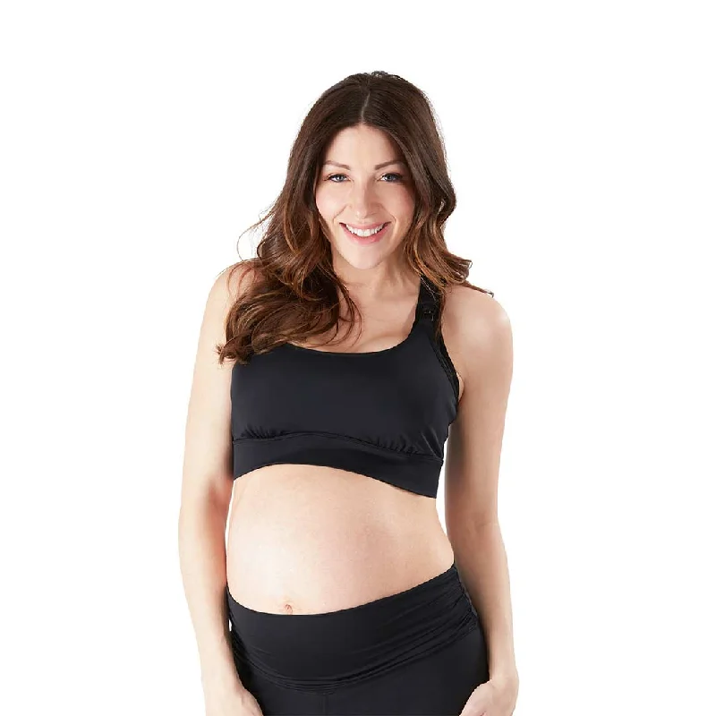 Outlet - Belly Bandit Nursing Sports Bra - Black Seamless Sports Bra