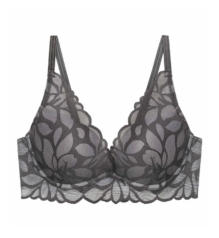 BEYOND BLOSSOMDEEP V WIRED PADDED BRA Sleek Push-Up Bra