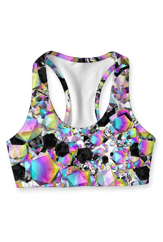 Brilliance Stella Colorful Seamless Racerback Sport Yoga Bra - Women Soft Mesh Bra