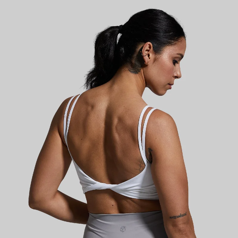 Don't Get It Twisted Sports Bra (White) Ultra-Light Bra