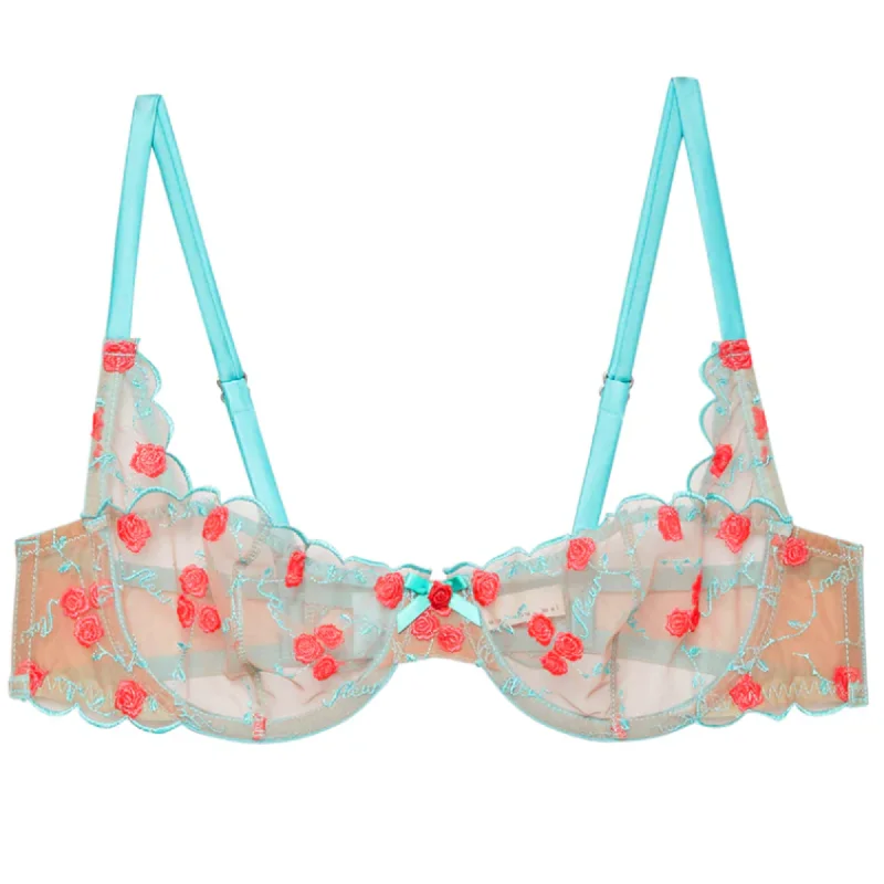 Fleur du Mal Roses and Vines Demi Bra Soft Cup Bra