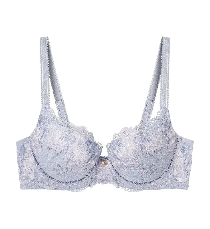 FLORALE SHADOW ROSE WIRED PUSH UP BRA Breathable Comfort Bra