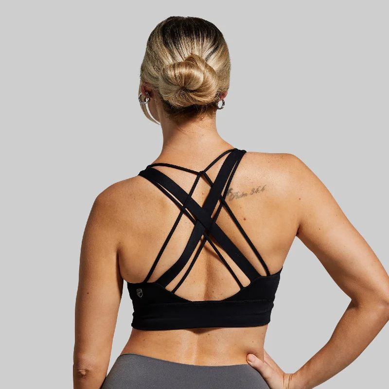 Ignite Sports Bra (Black) Comfort Fit Bralette