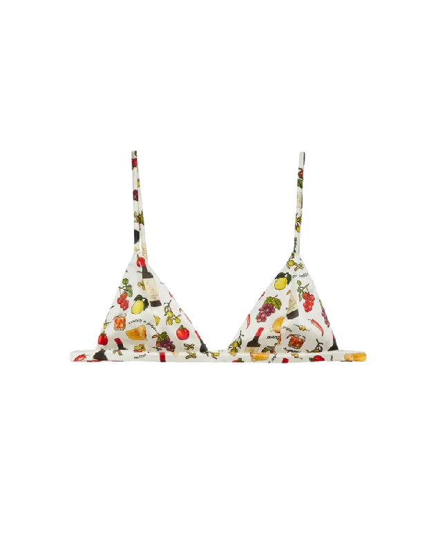 Luxe Triangle Bra, Ciao Print Sleek Sports Bra