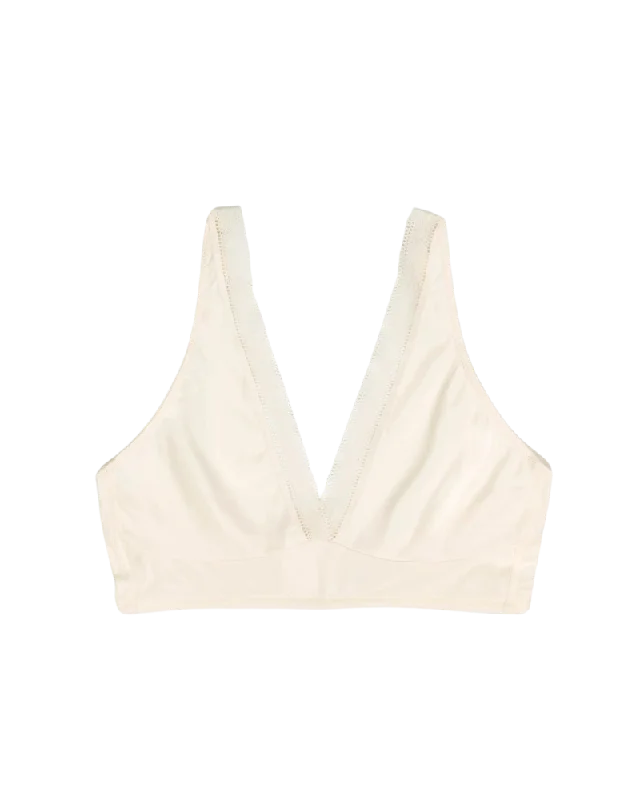 Nano Soft Cup Plunge Bra, Plaster Seamless Push-Up Bra