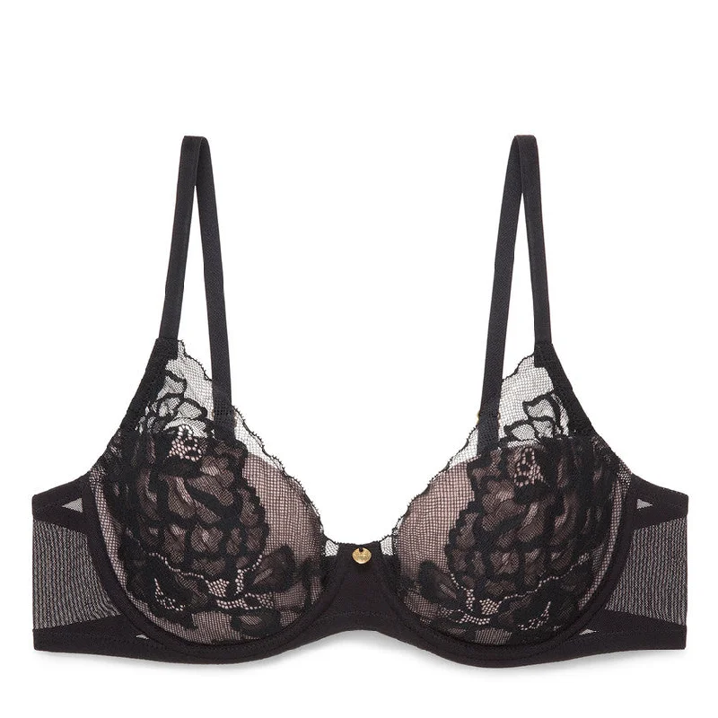 Natori Flora Underwire Contour Bra Elegant Lace Bralette