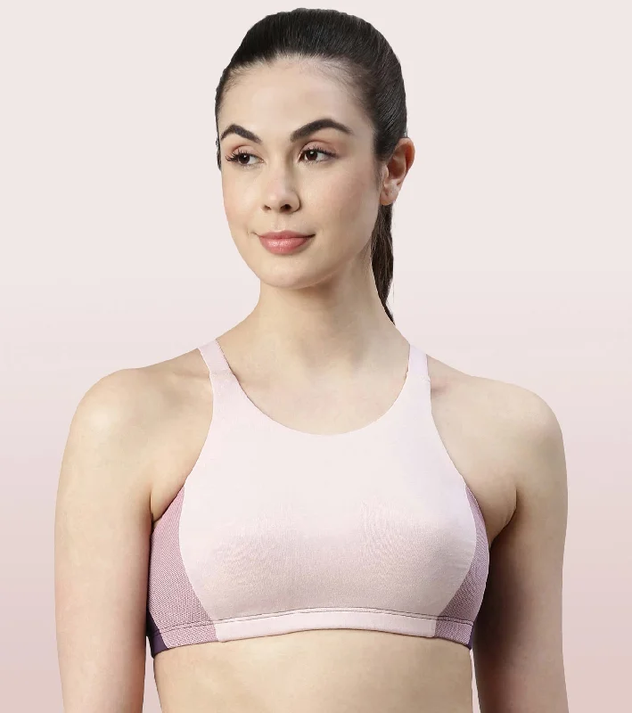 Plush Lined Medium Impact Sports Bra Elegant Lace Lingerie